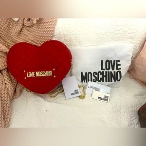Love Moschino Quilted Red Heart Handbag NWT